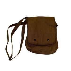Rothco Canvas Map Case Shoulder Bag Military Utility Style in Earth Brown